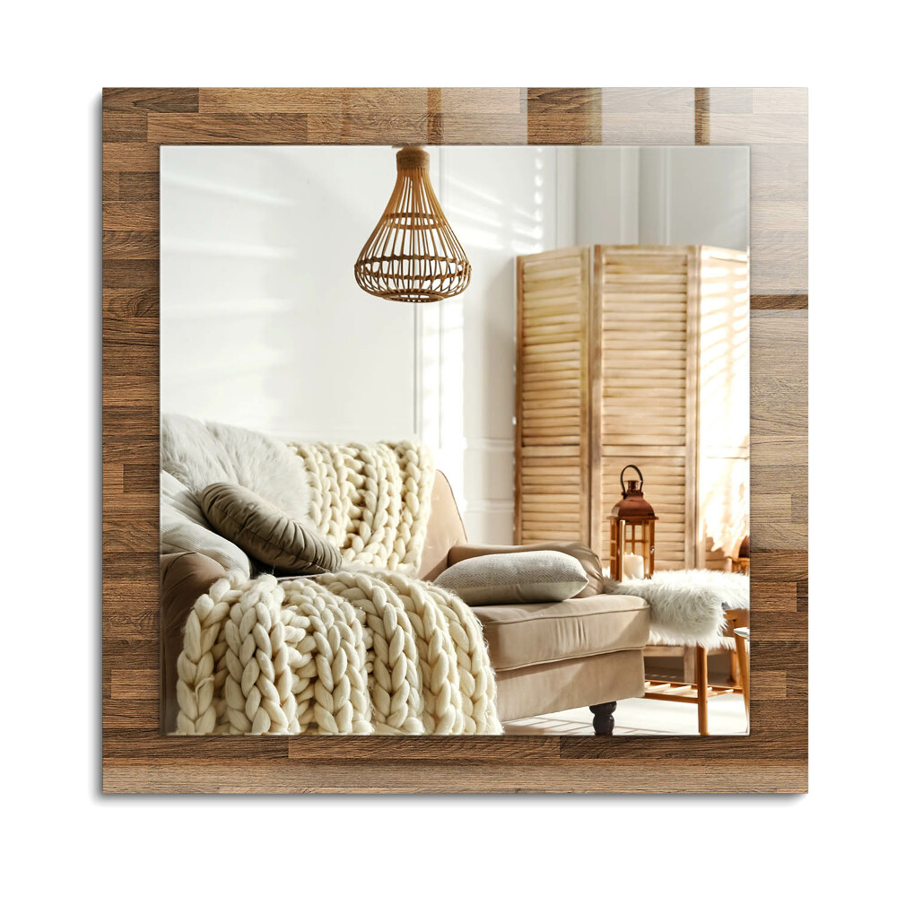 Obdélníkové dekorační zrcadlo na zeď Dřevěné panely