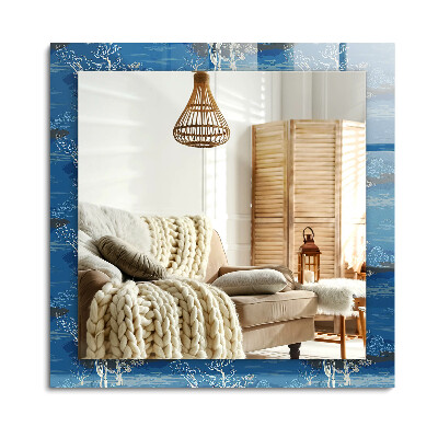 Obdélníkové dekorační zrcadlo na zeď Krajina stromů