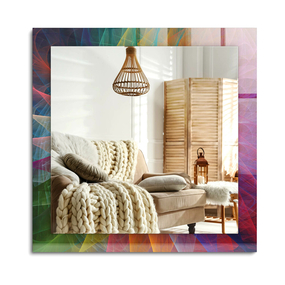 Obdélníkové zrcadlo rám s potiskem Barevná abstraktní spirála