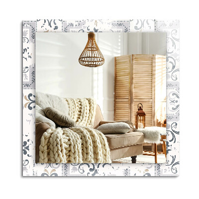 Obdélníkové dekorační zrcadlo na zeď Ozdoby se vzorem dlaždic