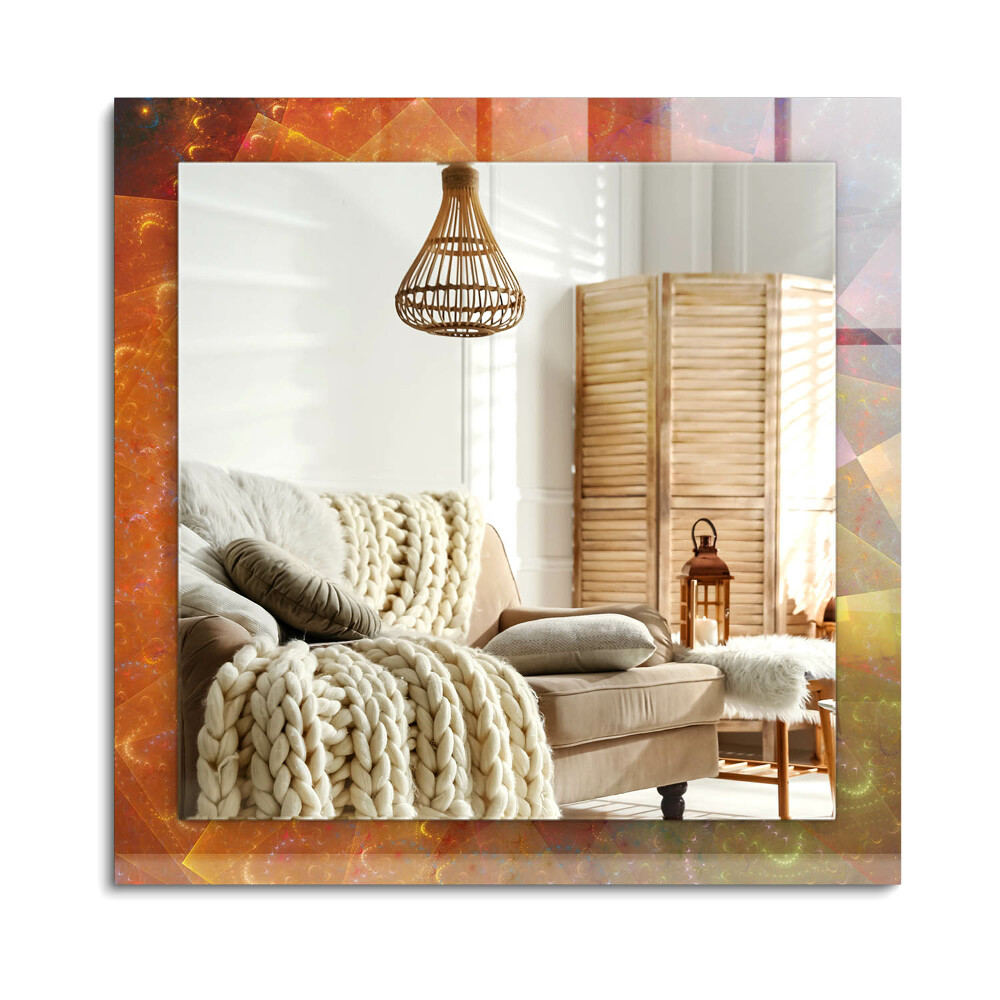 Obdélníkové dekorační zrcadlo Barevná fraktální spirála