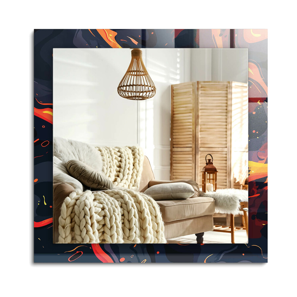 Obdélníkové dekorační zrcadlo Sopečná láva