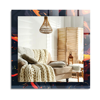 Obdélníkové dekorační zrcadlo Sopečná láva