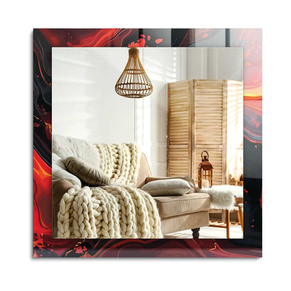 Obdélníkové dekorační zrcadlo na zeď Abstraktní láva