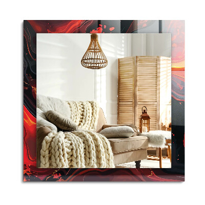 Obdélníkové dekorační zrcadlo na zeď Abstraktní láva