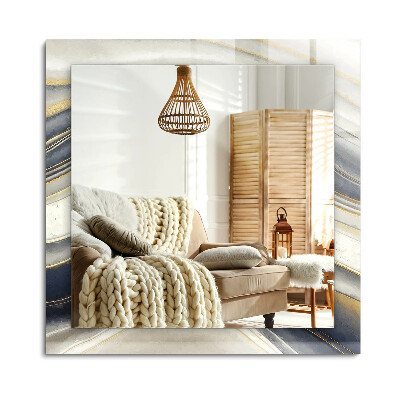 Obdélníkové zrcadlo rám s potiskem Abstraktní barevné vlny