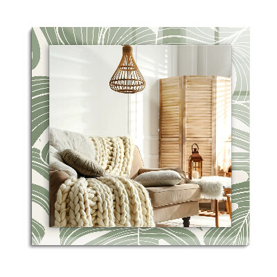 Obdélníkové zrcadlo rám s potiskem Monstera odchází