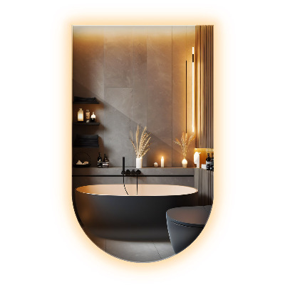 Obloukové zrcadlo s osvětlením LED