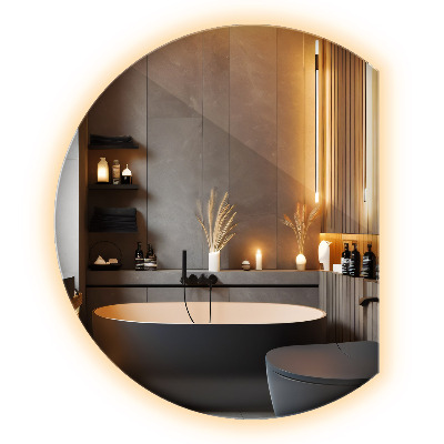 Kruhové zrcadlo ¾ s led podsvícením