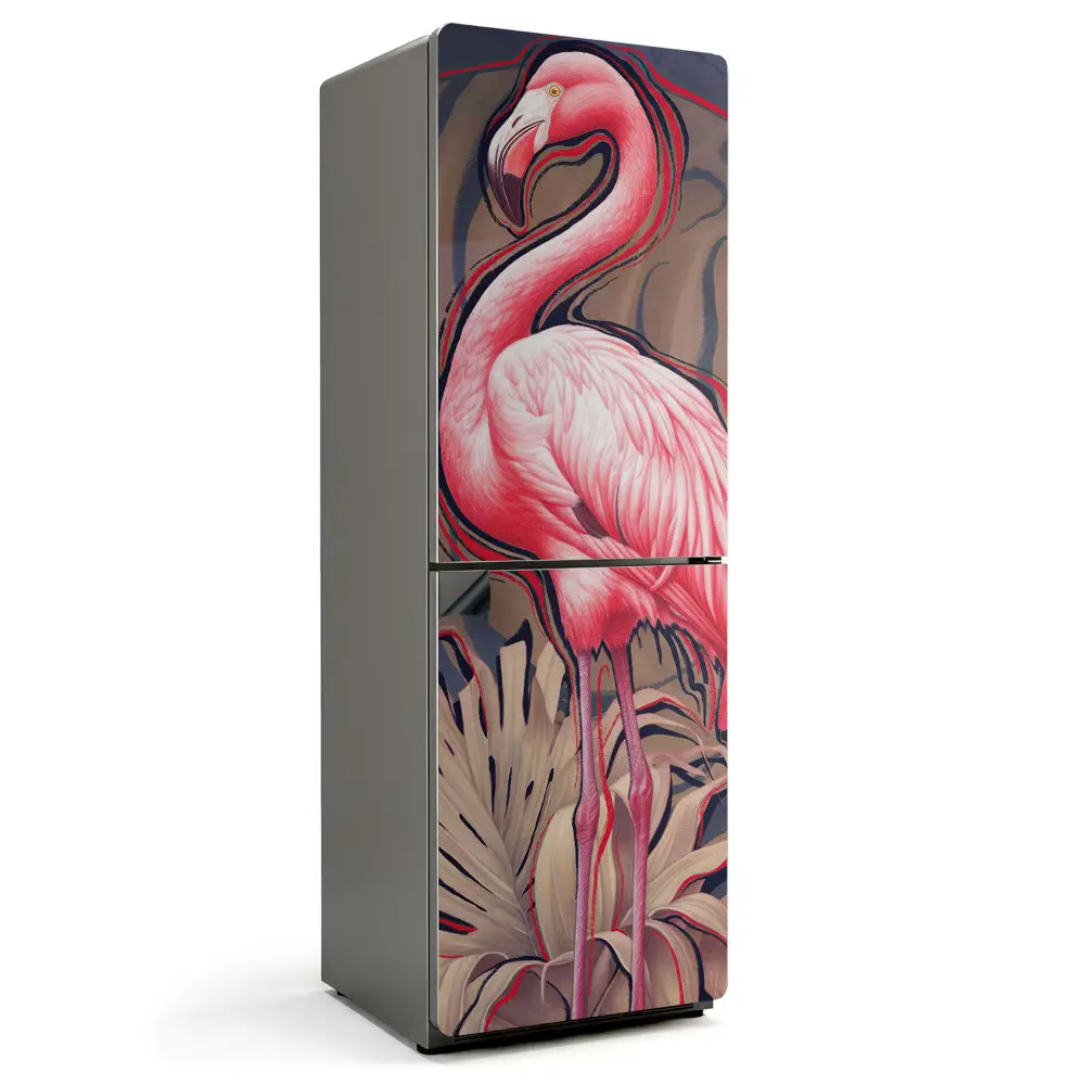 Magnet na ledničku Tropický plameňák v elegantním stylu