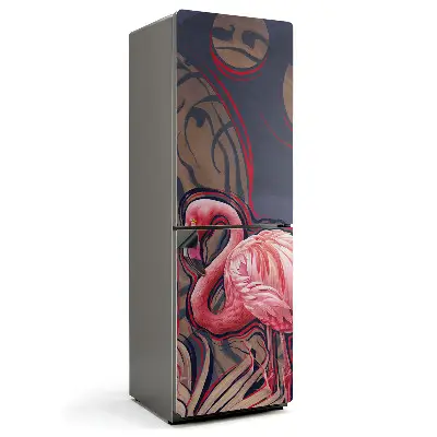 Magnet na ledničku Tropický vzor s plameňáky