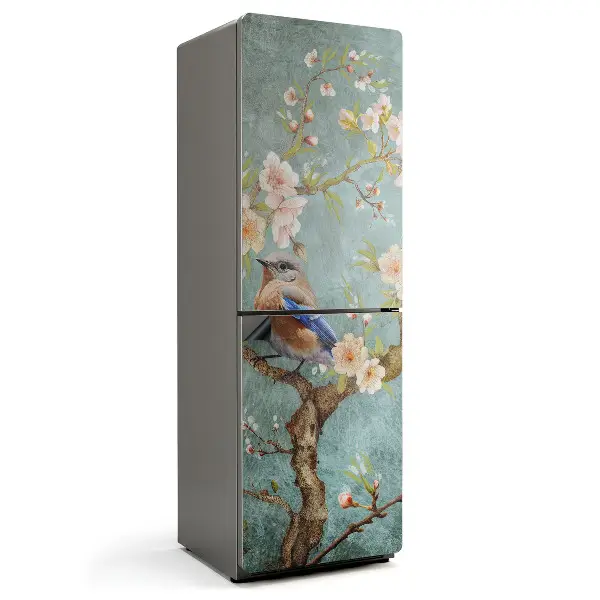 Magnet na ledničku Migrace ptáků v květinách