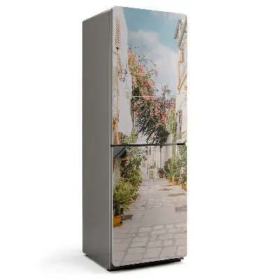 Magnet na ledničku Zelená alej s květinami