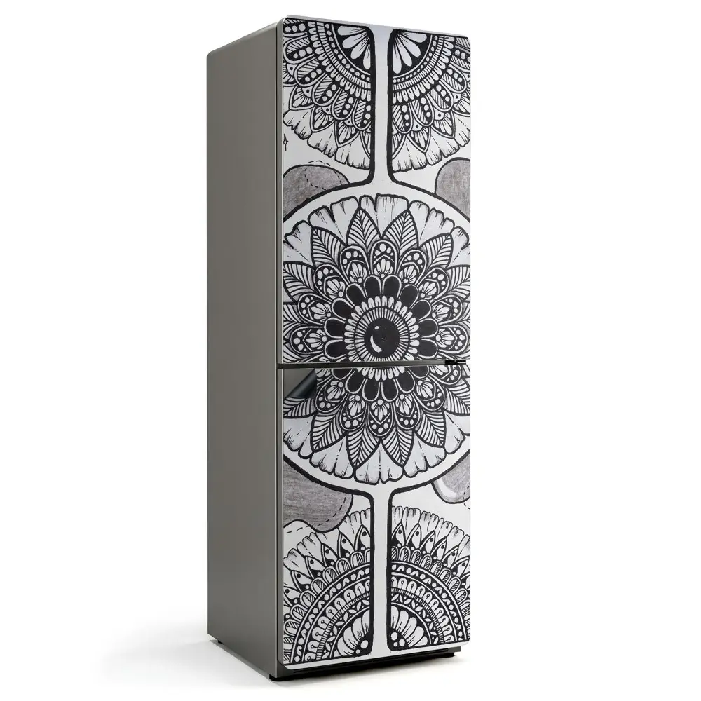 Magnet na ledničku Květinová mandala v harmonickém stylu