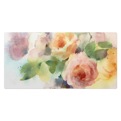 Pracovní podložka na stůl Akvarelové květiny