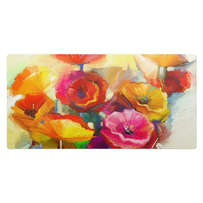 Pracovní podložka na stůl Květiny v abstrakci