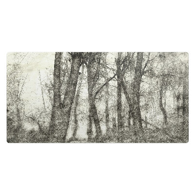 Podložka na stůl dětská Náčrt lesa v sépiové barvě