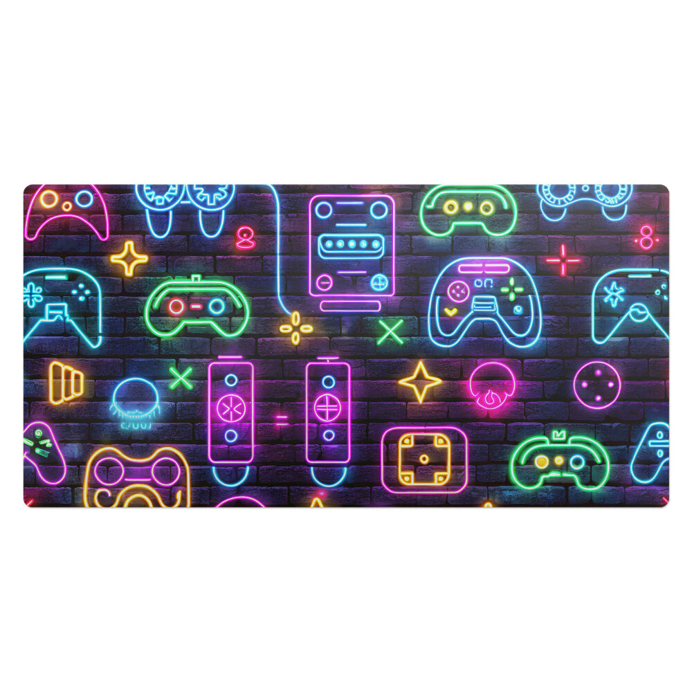 Pracovní podložka na stůl Neonové herní ovladače