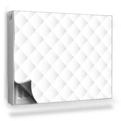 Magnetický kryt na radiátor Světlá prošívaná látka, elegantní glamour