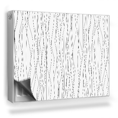 Magnet na radiátor Organické, jemné linie na bílém pozadí