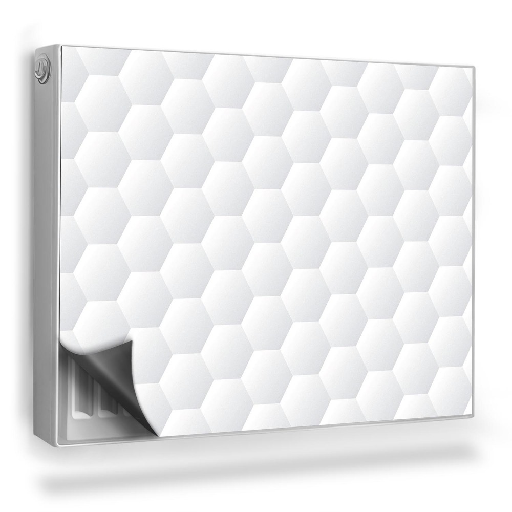 Magnetický kryt na radiátor Světlé šestihranné dlaždice, abstraktní