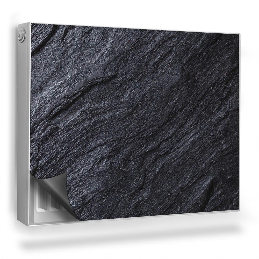 Dekorativní magnet na radiátor Černý pískovec textura tmavá skála