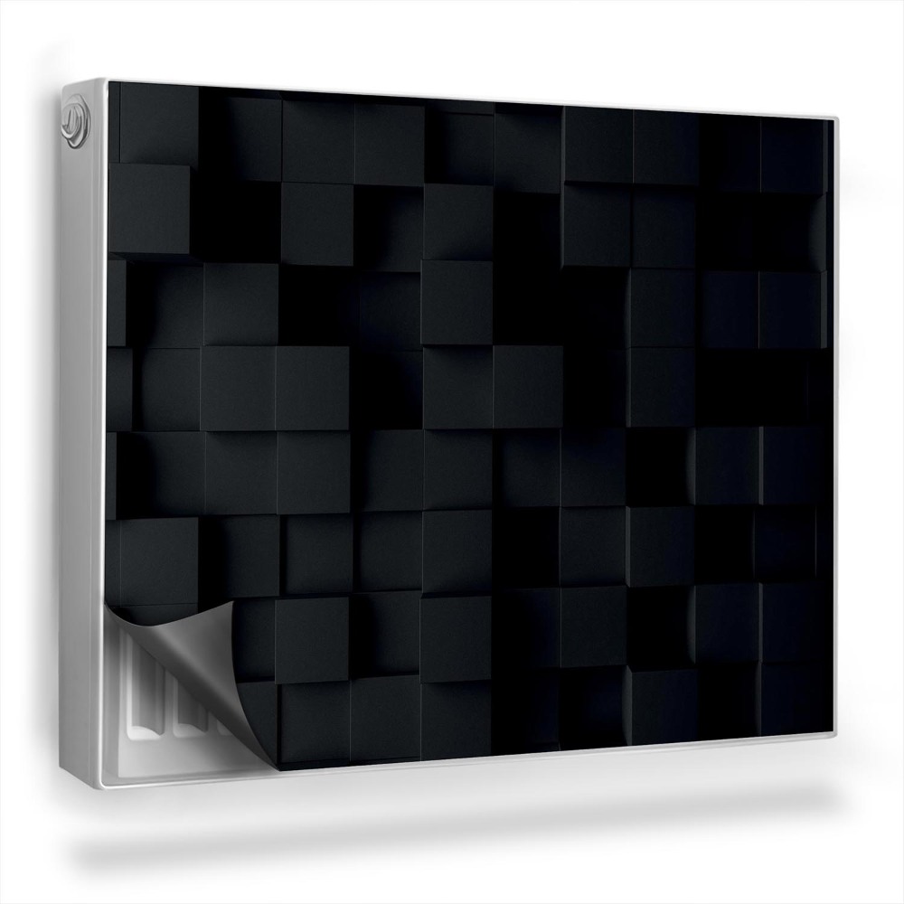 Dekorativní magnet na radiátor Geometrické pozadí moderní 3D kostky