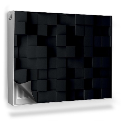 Dekorativní magnet na radiátor Geometrické pozadí moderní 3D kostky