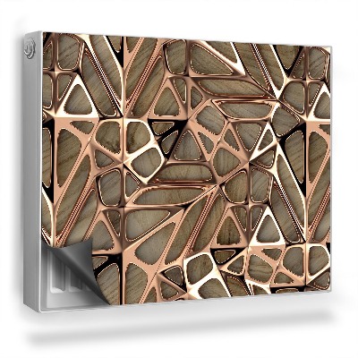 Dekorativní magnet na radiátor Geometrický vzor napodobující strukturu listu