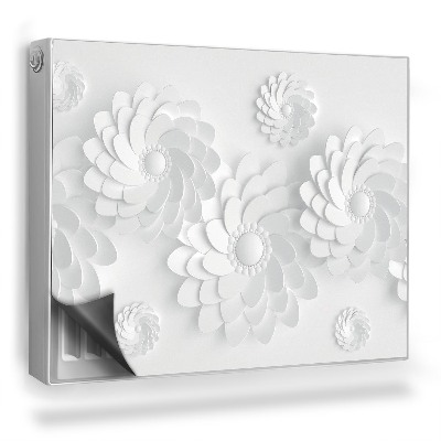 Magnetický kryt na radiátor Geometrické zjednodušené květiny, origami