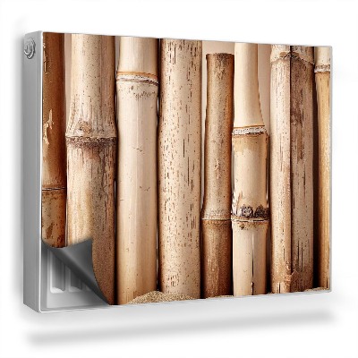 Dekorativní magnet na radiátor Bělené přírodní bambusové stonky