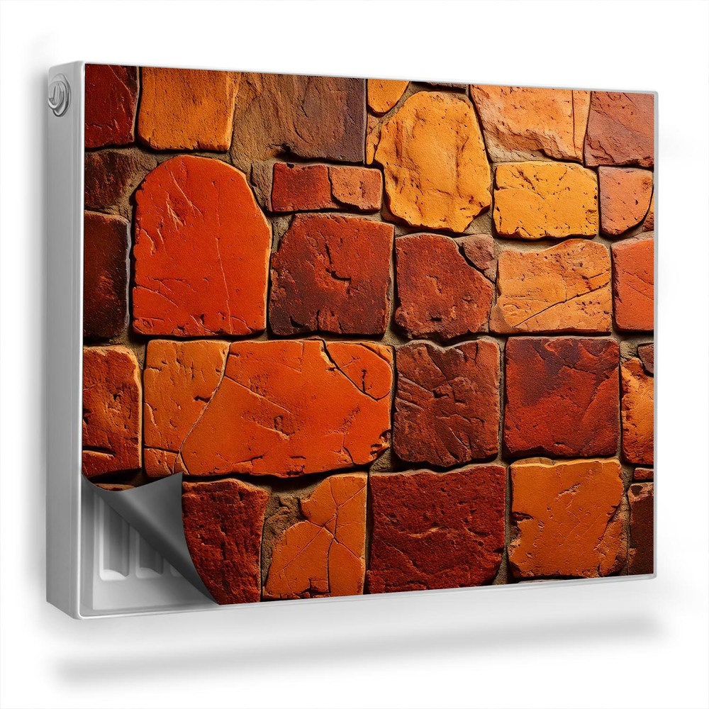 Dekorativní magnet na radiátor Nepravidelné cihly kamenná zeď textura