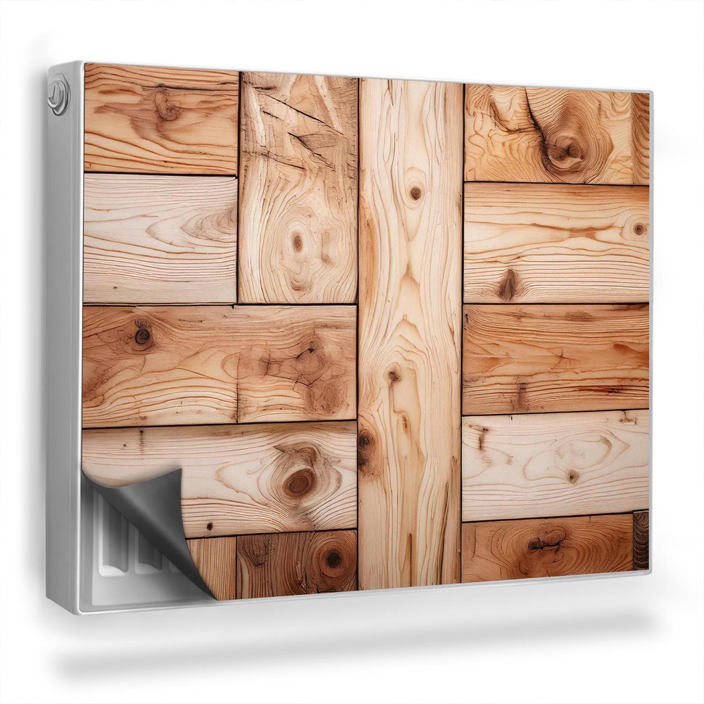 Magnet na radiátor Kombinace přírodních dřevěných desek