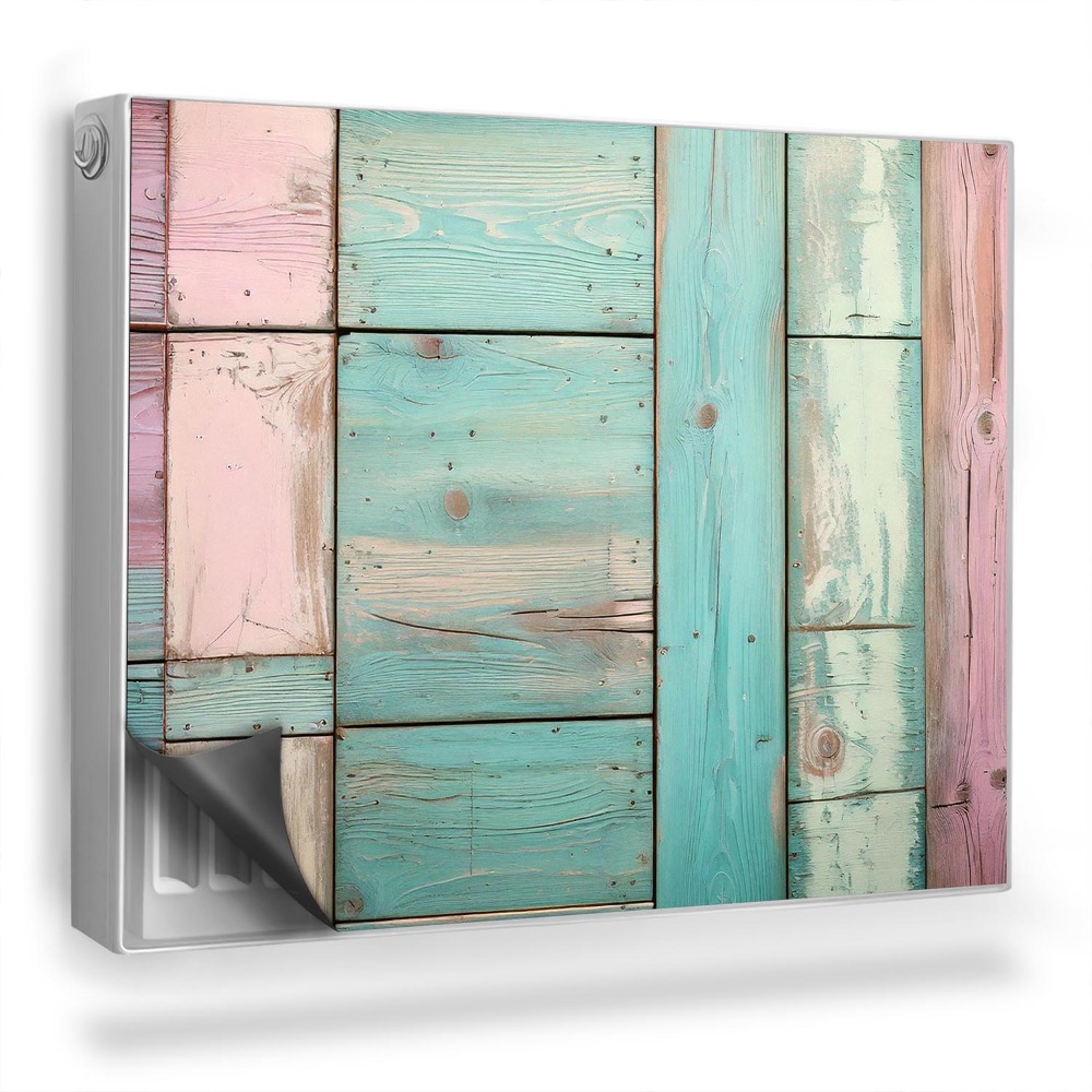 Magnetický kryt na radiátor Dřevěné desky v pastelových barvách