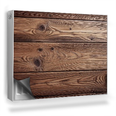 Magnetický kryt na radiátor Dřevěná prkna s suky, přírodní textura