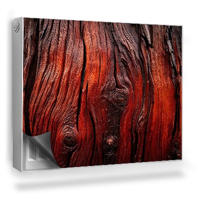 Magnetický kryt na radiátor Textura kůry stromu s červenou pryskyřicí