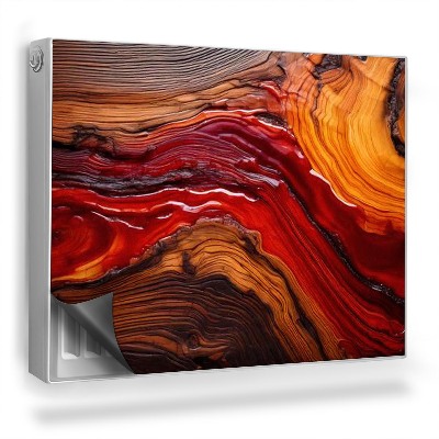 Magnet na radiátor Textura dřeva s červenou pryskyřicí