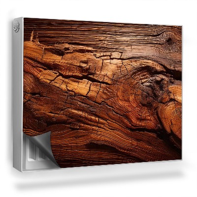 Dekorativní magnet na radiátor Textura starého dřeva s prasklinami