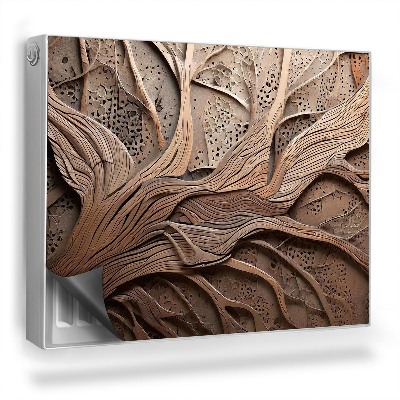 Magnetický kryt na radiátor Motiv stromu na texturu dřeva