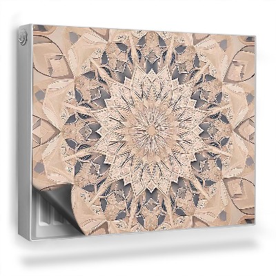 Dekorativní magnet na radiátor Geometrická mandala, tlumené barvy