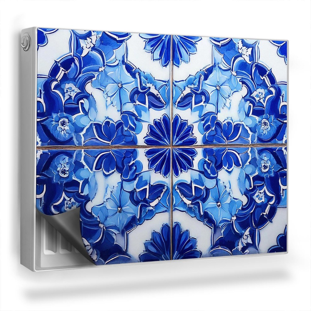 Magnetický kryt na radiátor Marocké vzorované dlaždice, kontrast