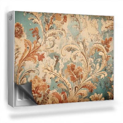 Magnetický kryt na radiátor Staré tapety vzor vintage stylu rostliny