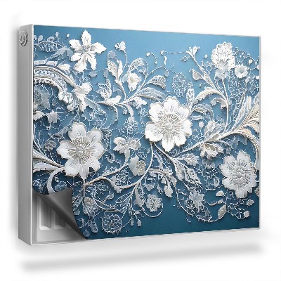 Magnet na radiátor Ilustrace háčkovaných květinových dekorací