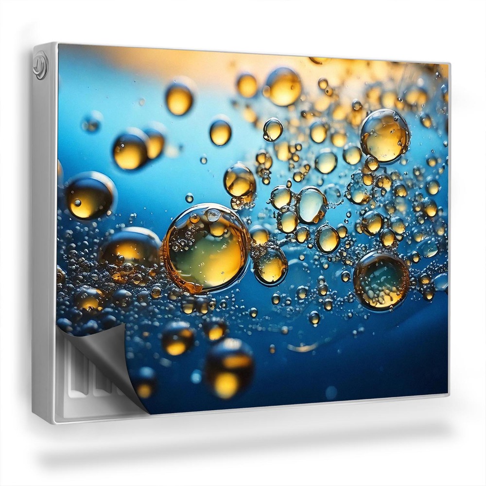 Magnetický kryt na radiátor Zoom mnoha kapek oleje ve vodě