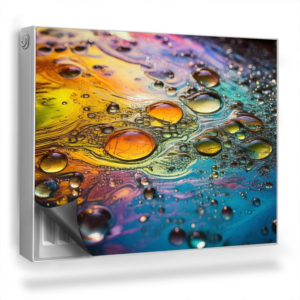 Dekorativní magnet na radiátor Detail oleje plovoucího na vodě