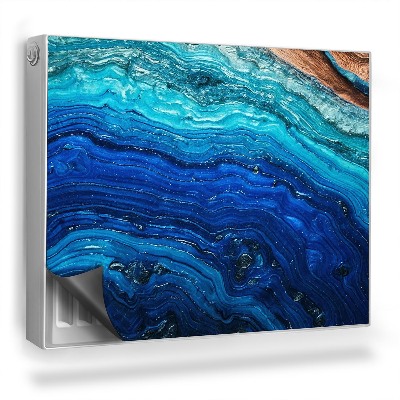 Dekorativní magnet na radiátor Pryskyřice celadon granát přírodní dřevo