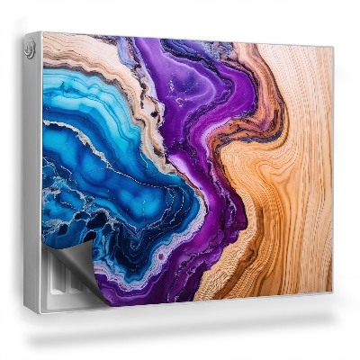 Magnetický kryt na radiátor Světlá dřevěná pryskyřice v barvách