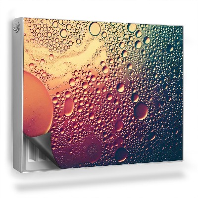 Dekorativní magnet na radiátor Kapky vody na barevné skleněné textuře