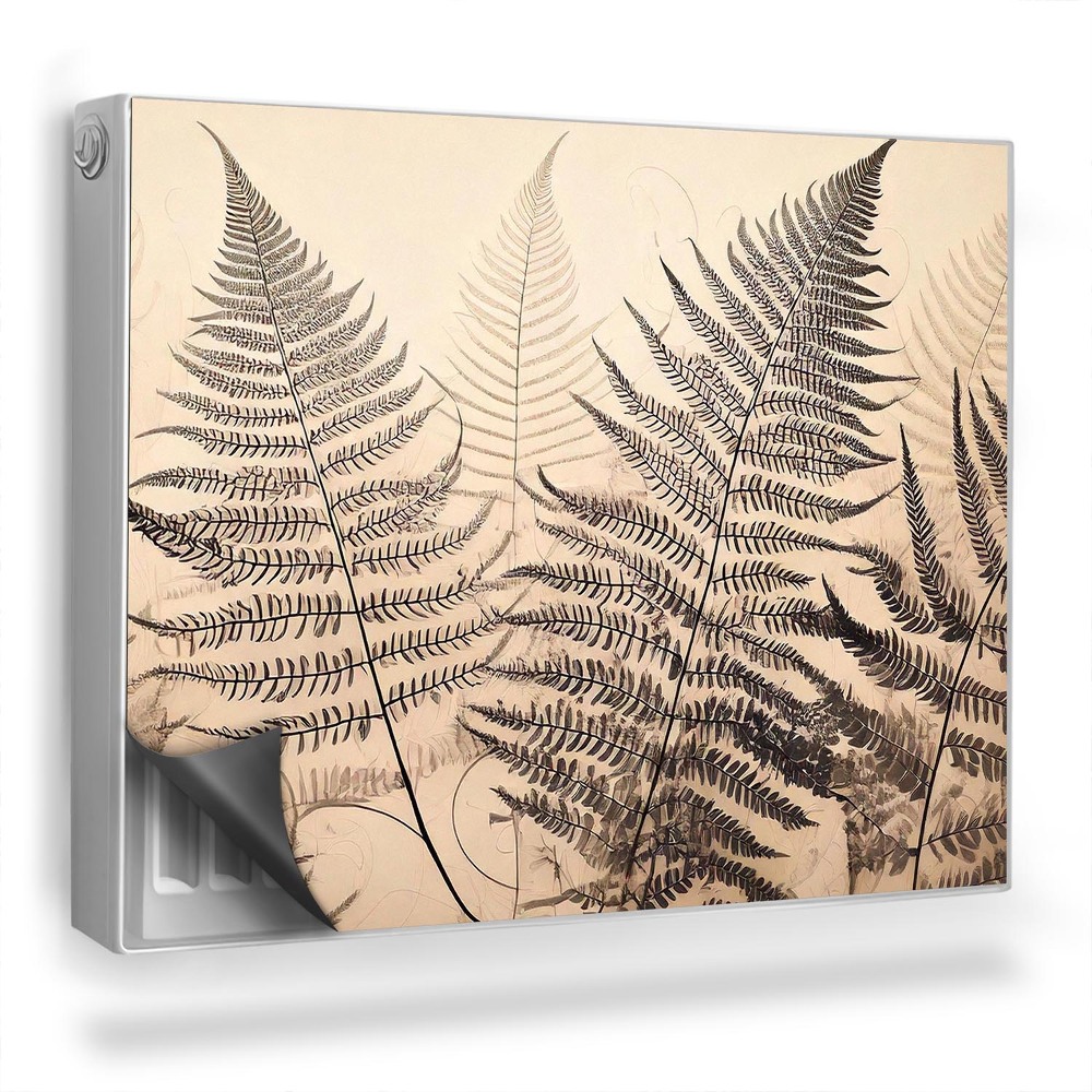 Magnet na radiátor Přírodní kapradinový vzor, světlé teplé pozadí