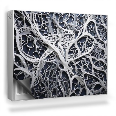 Magnetický kryt na radiátor Prolamovaná struktura pavučiny abstrakce